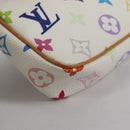 LOUIS VUITTON Monogram Multicolor Pochette Pouch White M92649 LV Auth 139900V-15