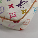 LOUIS VUITTON Monogram Multicolor Pochette Pouch White M92649 LV Auth 139900V-18