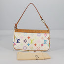 LOUIS VUITTON Monogram Multicolor Pochette Pouch White M92649 LV Auth 139900V-12