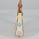 LOUIS VUITTON Monogram Multicolor Pochette Pouch White M92649 LV Auth 139900V-4
