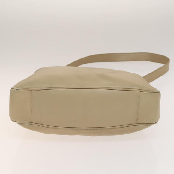 GUCCI Bamboo Shoulder Bag Leather 2way Beige Gold 001 2852 1577 0 Auth 139901