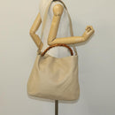 GUCCI Bamboo Shoulder Bag Leather 2way Beige Gold 001 2852 1577 0 Auth 139901-22
