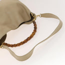GUCCI Bamboo Shoulder Bag Leather 2way Beige Gold 001 2852 1577 0 Auth 139901-7