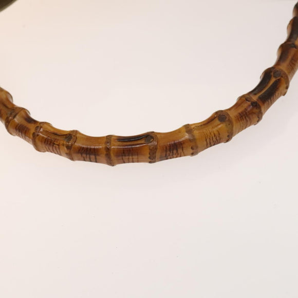 GUCCI Bamboo Shoulder Bag Leather 2way Beige Gold 001 2852 1577 0 Auth 139901