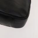GUCCI Bamboo Shoulder Bag Leather 2way Black Gold 001 3444 1577 Auth 139902-16