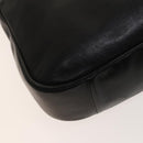 GUCCI Bamboo Shoulder Bag Leather 2way Black Gold 001 3444 1577 Auth 139902-9