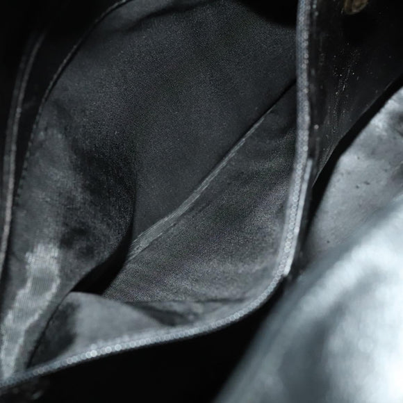 GUCCI Bamboo Shoulder Bag Leather 2way Black Gold 001 3444 1577 Auth 139902