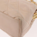 CHANEL Matelasse Chain Shoulder Bag Lamb Skin Pink Gold CC Auth 139905V-13