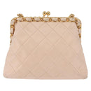 CHANEL Matelasse Chain Shoulder Bag Lamb Skin Pink Gold CC Auth 139905V-3