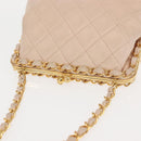 CHANEL Matelasse Chain Shoulder Bag Lamb Skin Pink Gold CC Auth 139905V-6