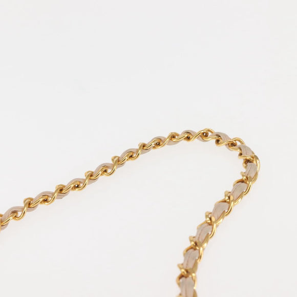 CHANEL Matelasse Chain Shoulder Bag Lamb Skin Pink Gold CC Auth 139905V