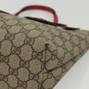 GUCCI GG Supreme Hand Bag PVC Beige Gold 550768 Auth 139907-14