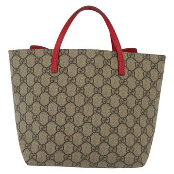 GUCCI GG Supreme Hand Bag PVC Beige Gold 550768 Auth 139907 - 0