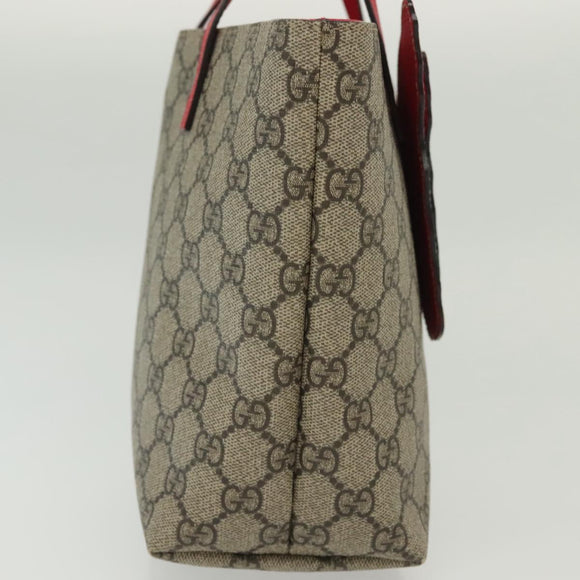 GUCCI GG Supreme Hand Bag PVC Beige Gold 550768 Auth 139907