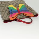 GUCCI GG Supreme Hand Bag PVC Beige Gold 550768 Auth 139907-6