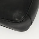 GUCCI Bamboo Shoulder Bag Leather 2way Black Gold 001 1638 Auth 139908-10