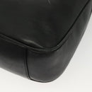 GUCCI Bamboo Shoulder Bag Leather 2way Black Gold 001 1638 Auth 139908-16