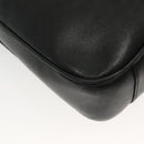 GUCCI Bamboo Shoulder Bag Leather 2way Black Gold 001 1638 Auth 139908-17