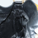 GUCCI Bamboo Shoulder Bag Leather 2way Black Gold 001 1638 Auth 139908-21