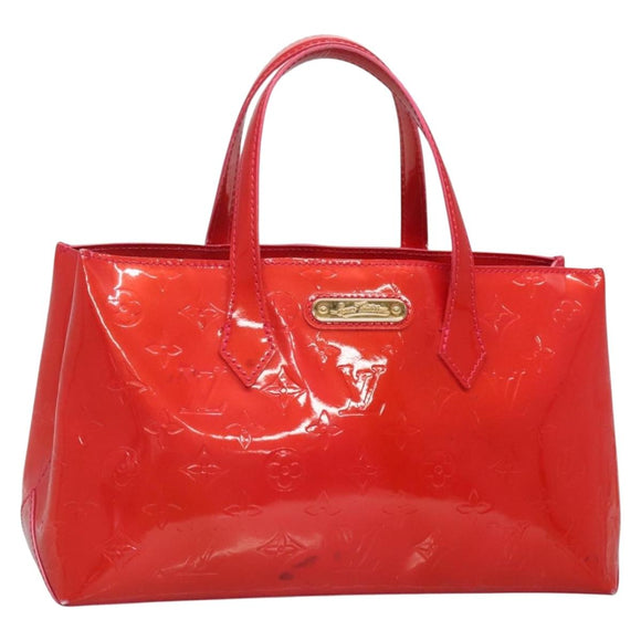 LOUIS VUITTON Monogram Vernis Wilshire PM Hand Bag Rose Pop M93643 Auth 139915