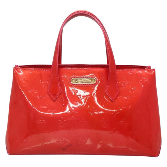 LOUIS VUITTON Monogram Vernis Wilshire PM Hand Bag Rose Pop M93643 Auth 139915