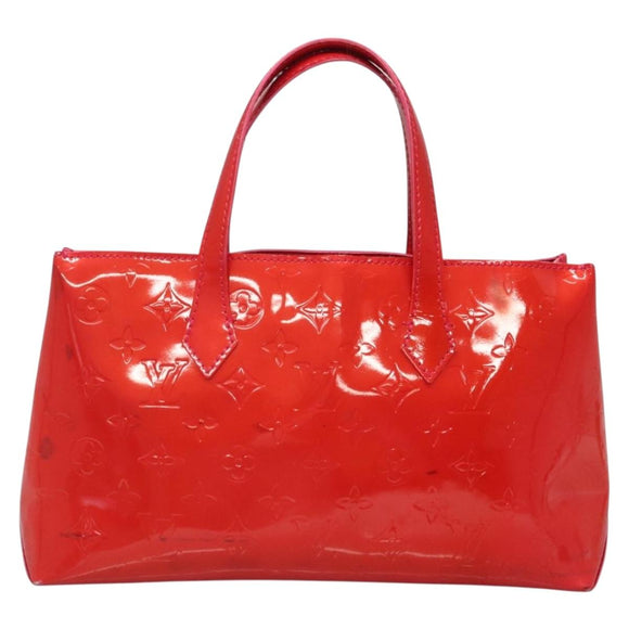LOUIS VUITTON Monogram Vernis Wilshire PM Hand Bag Rose Pop M93643 Auth 139915