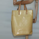 LOUIS VUITTON Monogram Vernis Reade MM Hand Bag Beige M91141 LV Auth 139916-20