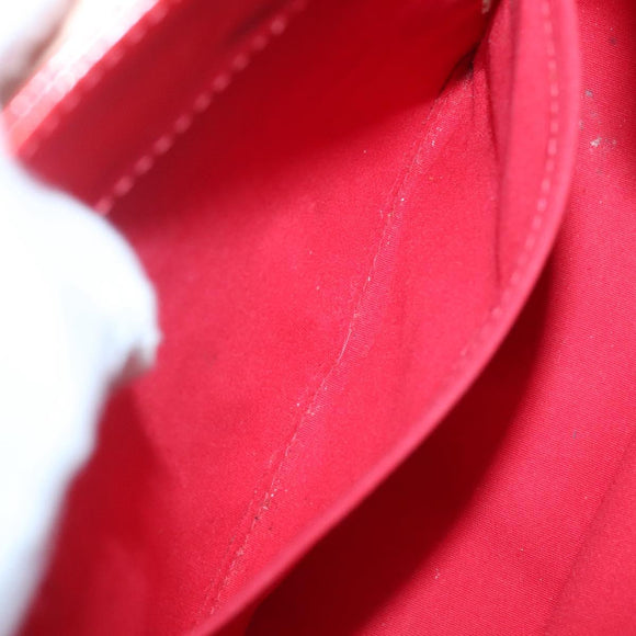 LOUIS VUITTON Monogram Vernis Biscayne Bay GM Bag Rouge M91287 LV Auth 139917