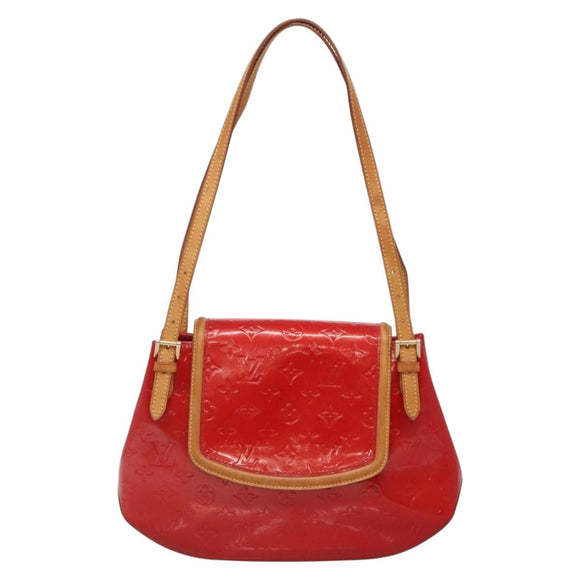 LOUIS VUITTON Monogram Vernis Biscayne Bay GM Bag Rouge M91287 LV Auth 139917
