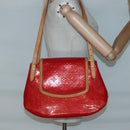 LOUIS VUITTON Monogram Vernis Biscayne Bay GM Bag Rouge M91287 LV Auth 139917-20