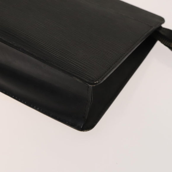 LOUIS VUITTON Epi Pochette Homme Clutch Bag 2Set Black Brown LV Auth 139924