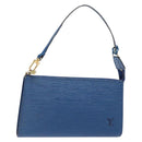 LOUIS VUITTON Epi Pochette Accessoires Pouch Blue M52985 LV Auth 139925-1