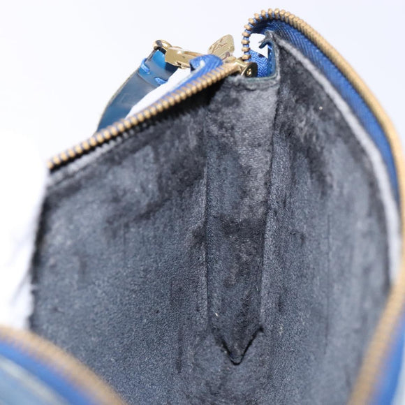 LOUIS VUITTON Epi Pochette Accessoires Pouch Blue M52985 LV Auth 139925