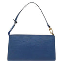 LOUIS VUITTON Epi Pochette Accessoires Pouch Blue M52985 LV Auth 139925-2