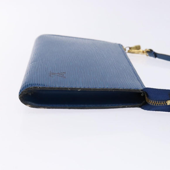 LOUIS VUITTON Epi Pochette Accessoires Pouch Blue M52985 LV Auth 139925