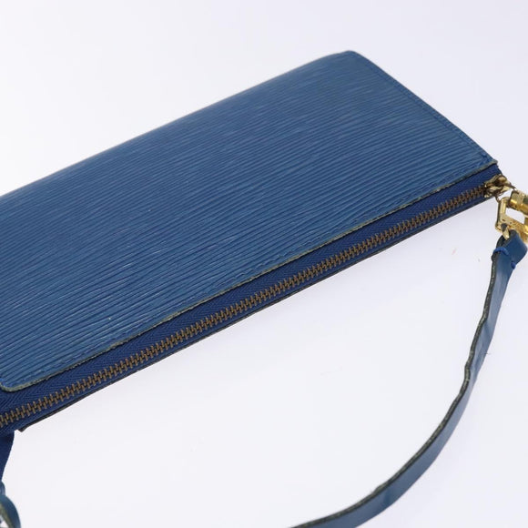 LOUIS VUITTON Epi Pochette Accessoires Pouch Blue M52985 LV Auth 139925