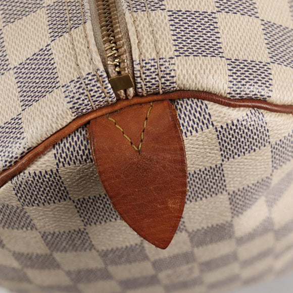 LOUIS VUITTON Damier Azur Speedy 30 Hand Bag N41533 LV Auth 139928