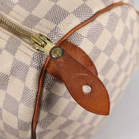 LOUIS VUITTON Damier Azur Speedy 30 Hand Bag N41533 LV Auth 139928