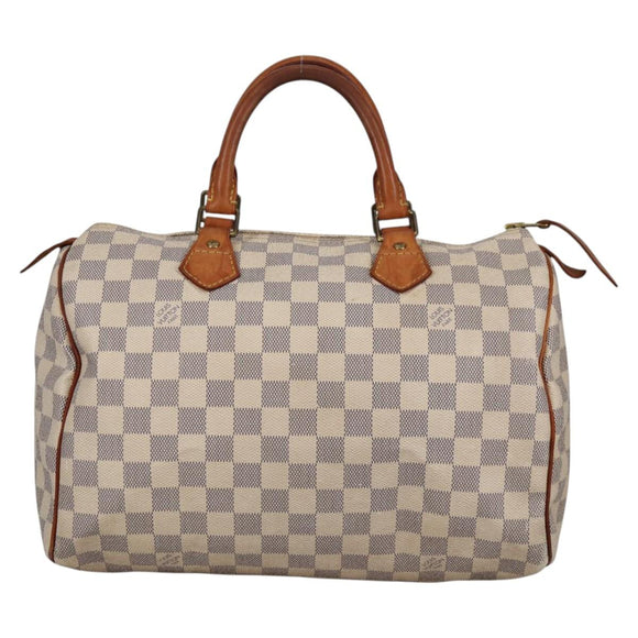 LOUIS VUITTON Damier Azur Speedy 30 Hand Bag N41533 LV Auth 139928