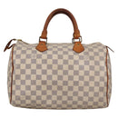 LOUIS VUITTON Damier Azur Speedy 30 Hand Bag N41533 LV Auth 139928-4