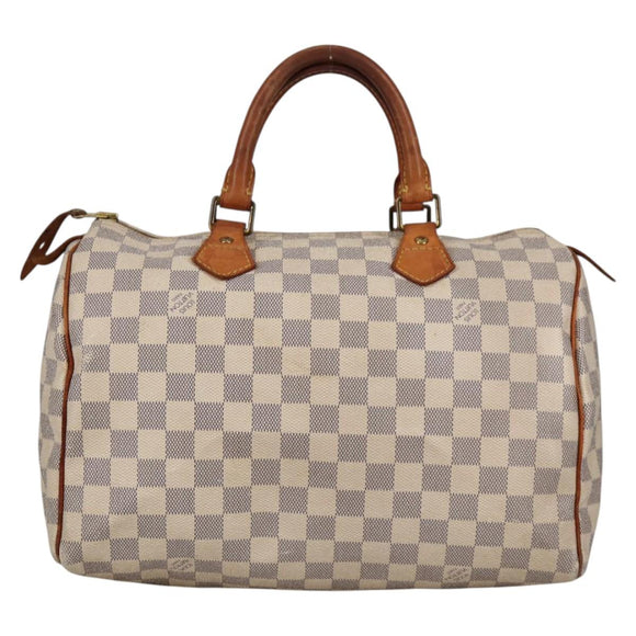 LOUIS VUITTON Damier Azur Speedy 30 Hand Bag N41533 LV Auth 139928