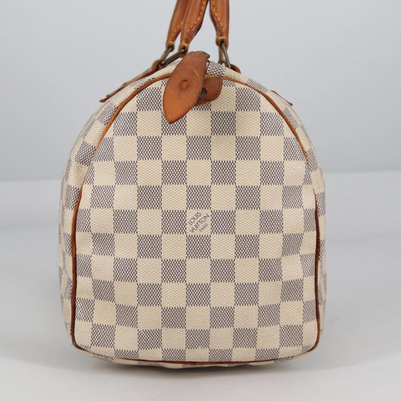 LOUIS VUITTON Damier Azur Speedy 30 Hand Bag N41533 LV Auth 139928