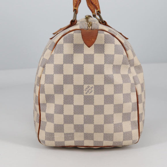LOUIS VUITTON Damier Azur Speedy 30 Hand Bag N41533 LV Auth 139928