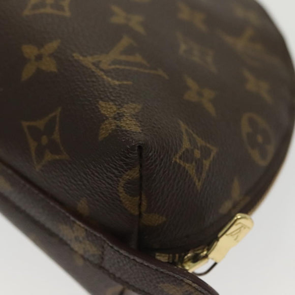 LOUIS VUITTON Monogram Trousse Demi Ronde Cosmetic Pouch M47520 LV Auth 139929