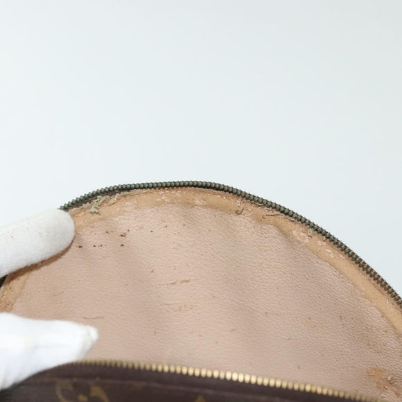 LOUIS VUITTON Monogram Trousse Demi Ronde Cosmetic Pouch M47520 LV Auth 139929