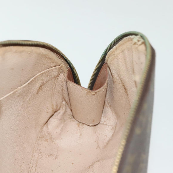 LOUIS VUITTON Monogram Trousse Demi Ronde Cosmetic Pouch M47520 LV Auth 139929