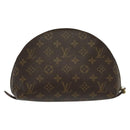 LOUIS VUITTON Monogram Trousse Demi Ronde Cosmetic Pouch M47520 LV Auth 139929-2
