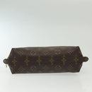 LOUIS VUITTON Monogram Trousse Demi Ronde Cosmetic Pouch M47520 LV Auth 139929-6