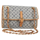 LOUIS VUITTON Monogram Mini Camille Chain Shoulder Bag Blue M92002 Auth 139930V-1