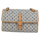 LOUIS VUITTON Monogram Mini Camille Chain Shoulder Bag Blue M92002 Auth 139930V-2